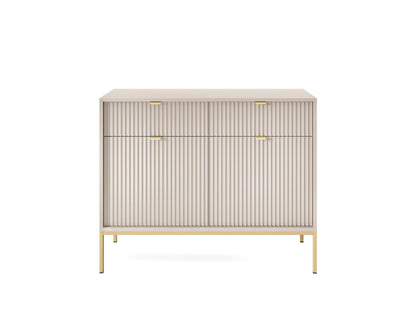 Nova Dresser Cashmere - Modern Design with Two Doors and Two Drawers