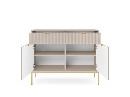 Nova Dresser Cashmere - Modern Design with Two Doors and Two Drawers