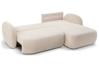 Lask OLIO Rounded Corner Sofa Bed – 261 x 177 cm – Left or Right Configuration
