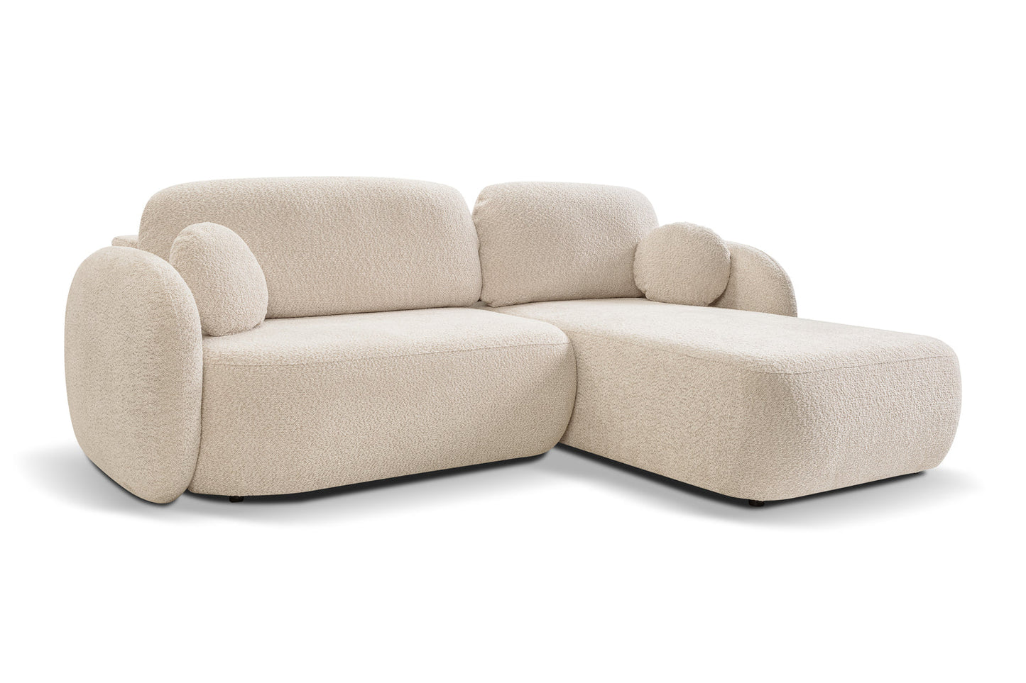 Lask OLIO Rounded Corner Sofa Bed – 261 x 177 cm – Left or Right Configuration