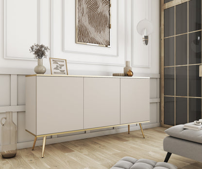 Oro K160 Beige & Gold Sideboard