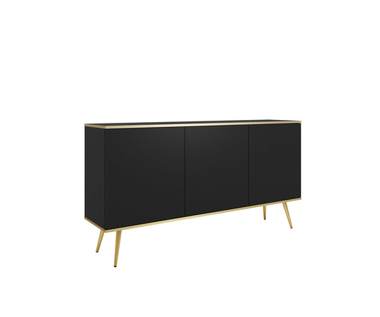 Oro K160 Sideboard Black / Gold Legs