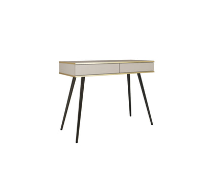 Oro T102 Vanity Table – Beige with Black Legs