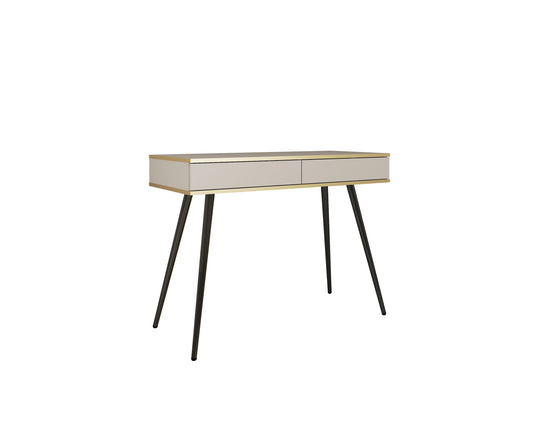 Oro T102 Vanity Table – Beige with Black Legs