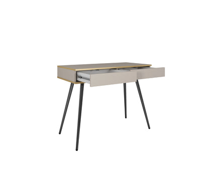 Oro T102 Vanity Table – Beige with Gold Legs