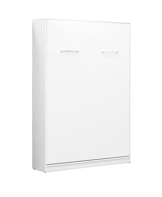 Customizable Murphy Bed Basic Vertical Furniture Set White Matt 90, 120, 140 x 200 cm