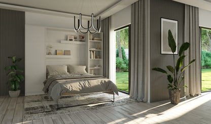 Customizable Murphy Bed Basic Vertical Furniture Set White Matt 90, 120, 140 x 200 cm