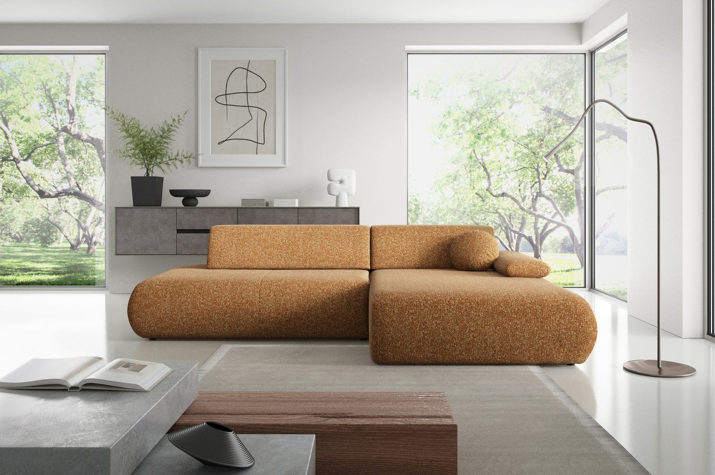 Lask PUENTE Corner Sofa Bed – 286 x 173.5 cm – Left or Right Configuration
