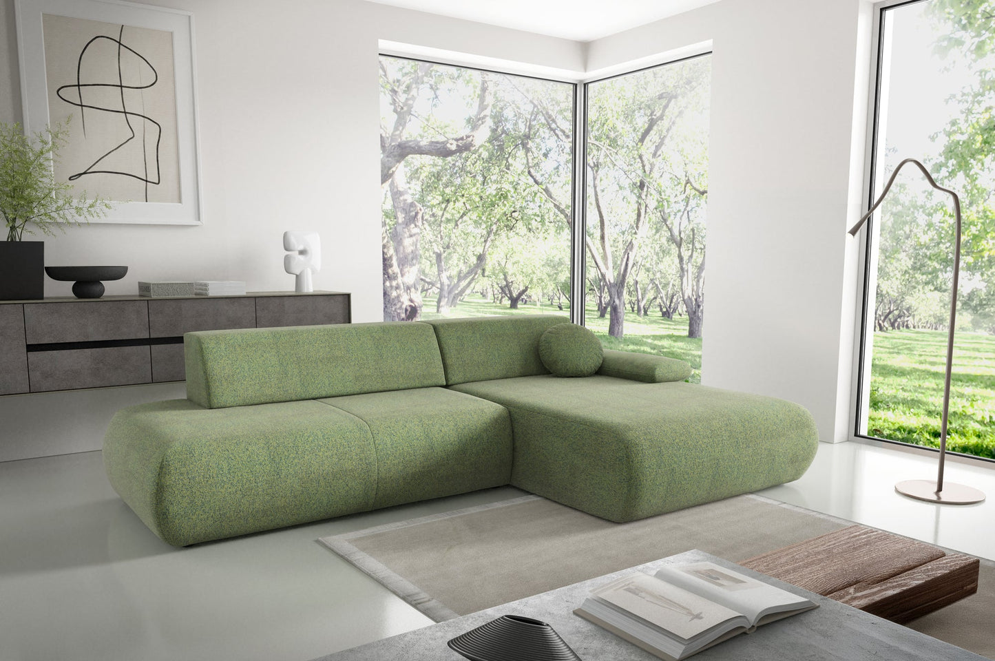 Lask PUENTE Corner Sofa Bed – 286 x 173.5 cm – Left or Right Configuration