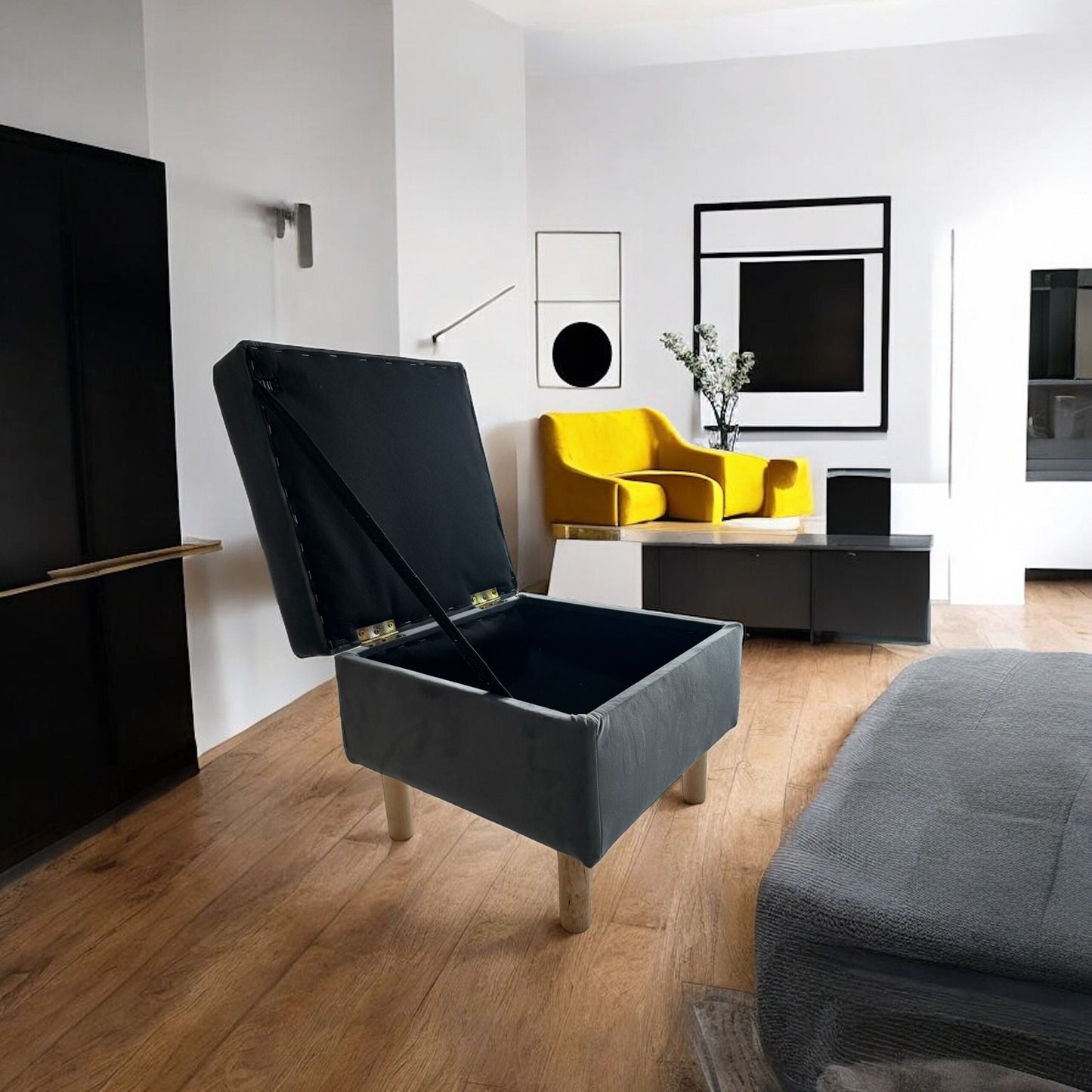 MR Wing Chair with Matching Storage Footstool - Multiple Colour Options Available