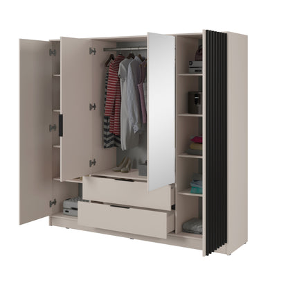 Nelly 4D Wardrobe with Mirror Cashmere
