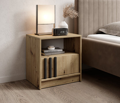 PI Nelly Bedside Table – Artisan Oak / Black