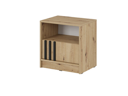 PI Nelly Bedside Table – Artisan Oak / Black