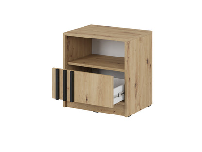 PI Nelly Bedside Table – Artisan Oak / Black