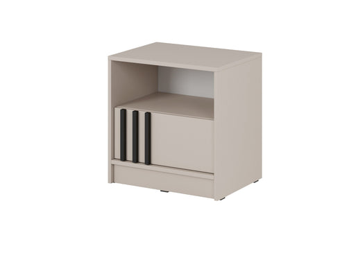 PI Nelly Bedside Table – Cashmere / Black