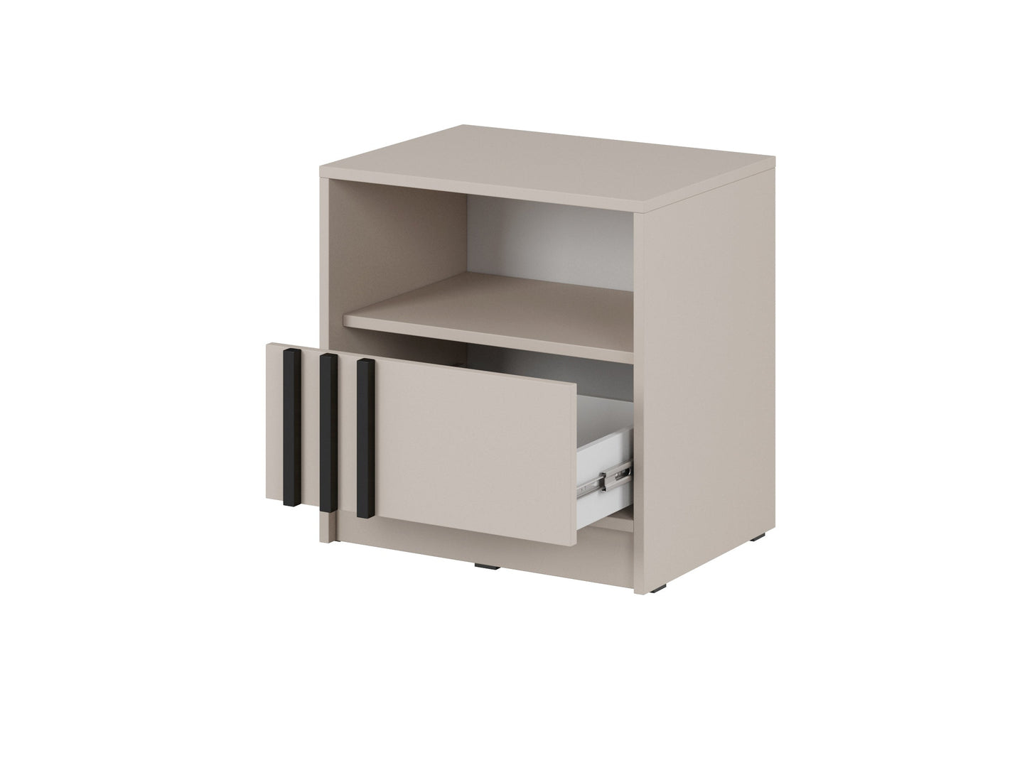 PI Nelly Bedside Table – Cashmere / Black