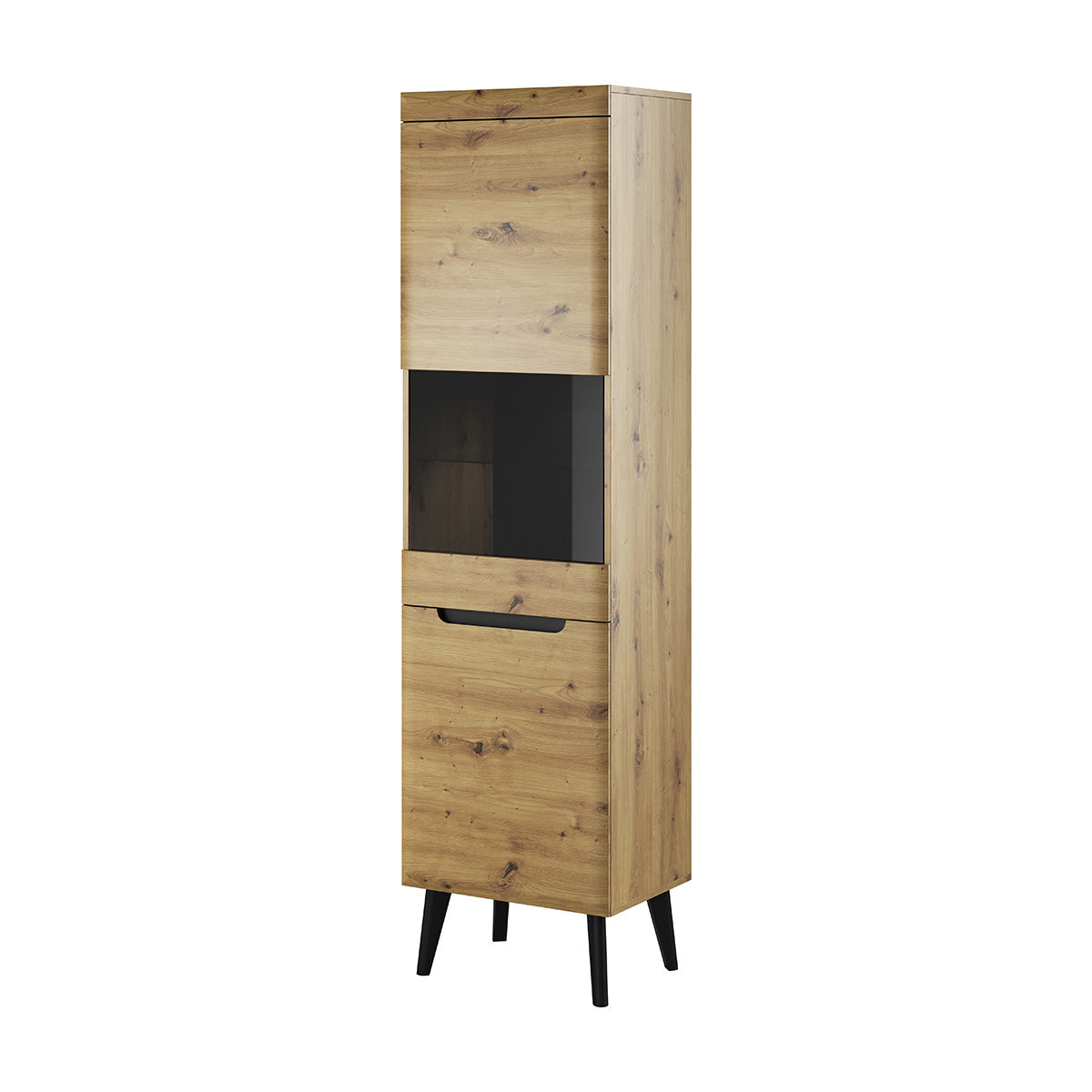 Nordi Cabinet Display Tall  Artisan Oak - Scandic style