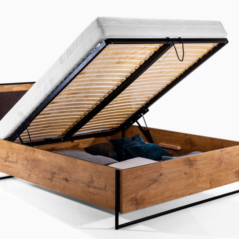 NE Glass Loft Bed with Storage – 180 × 200 cm