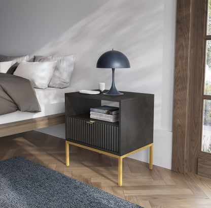 Nova Nightstand Black - Modern Elegance for Your Bedroom