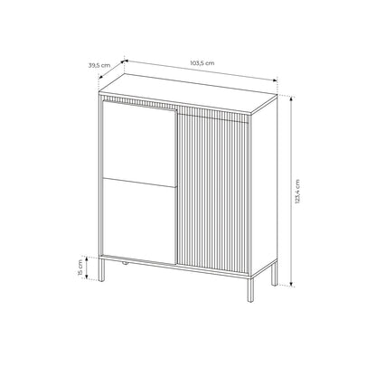 Lask Senso – High Sideboard 104 cm Beige