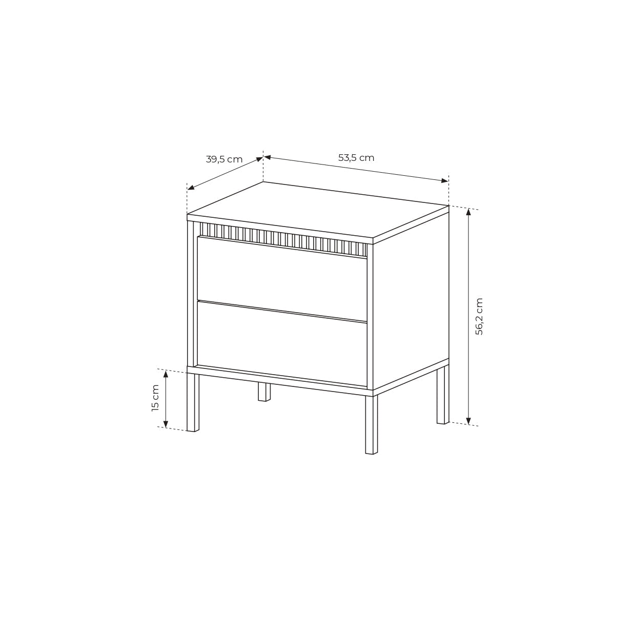 Lask Senso – Bedside Table Beige