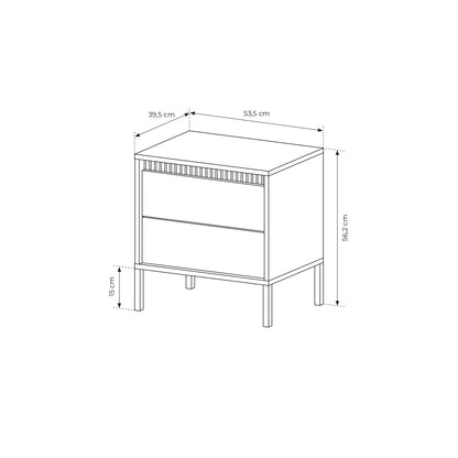 Lask Senso – Bedside Table Beige