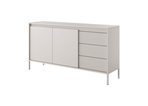 Lask Senso – Sideboard 153 cm Beige (2 Doors, 3 Drawers)