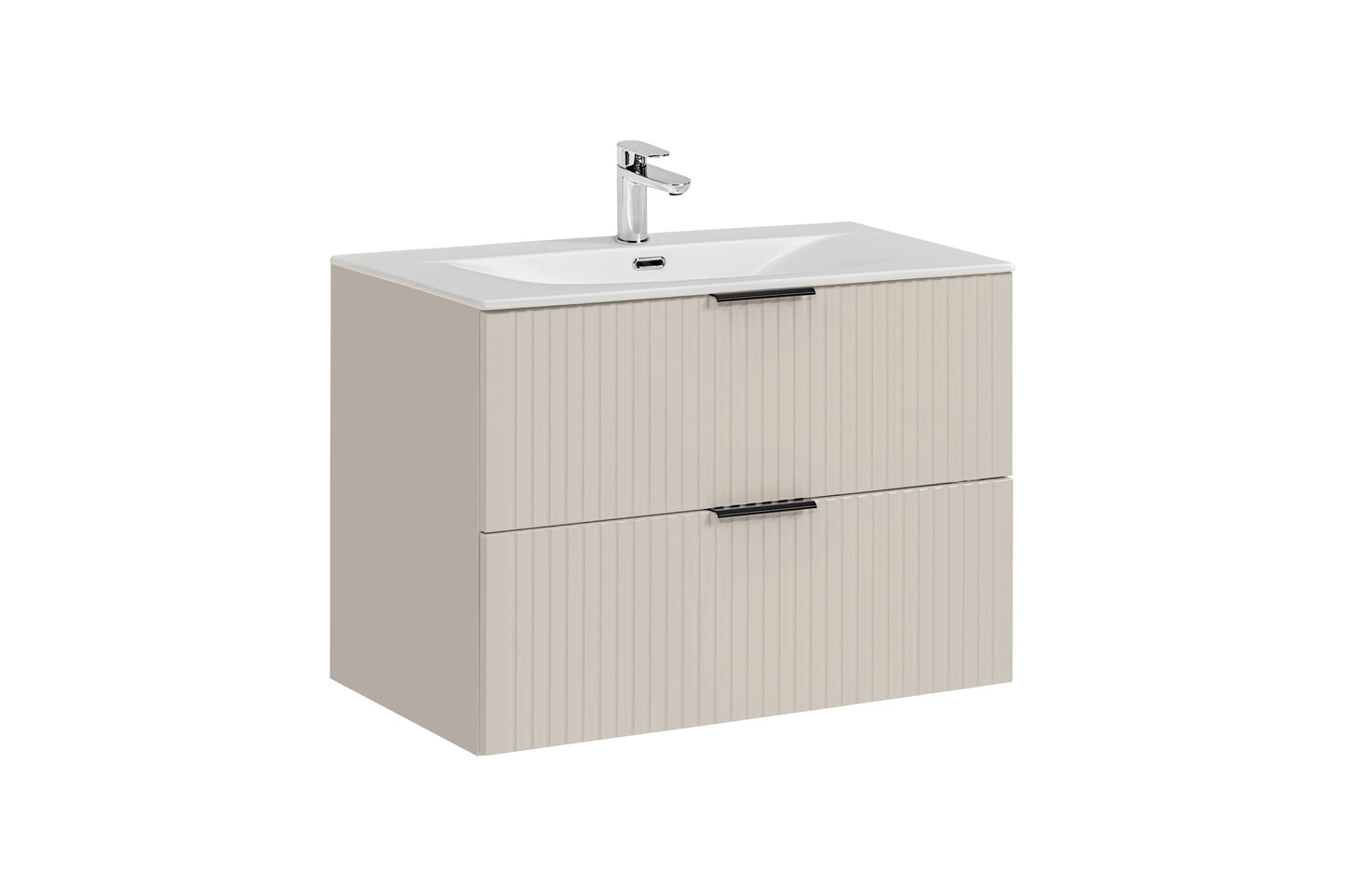 Adel Cashmere Bathroom Set with High Cabinet 80 cm Sky SSET-ADC