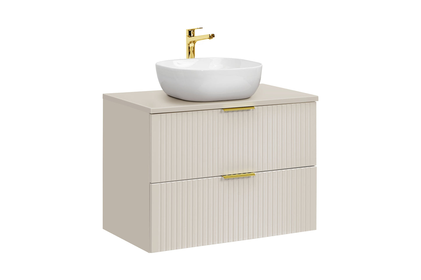 Adel Cashmere Gold Handle Bathroom Smile 80 cm SET-ADC B