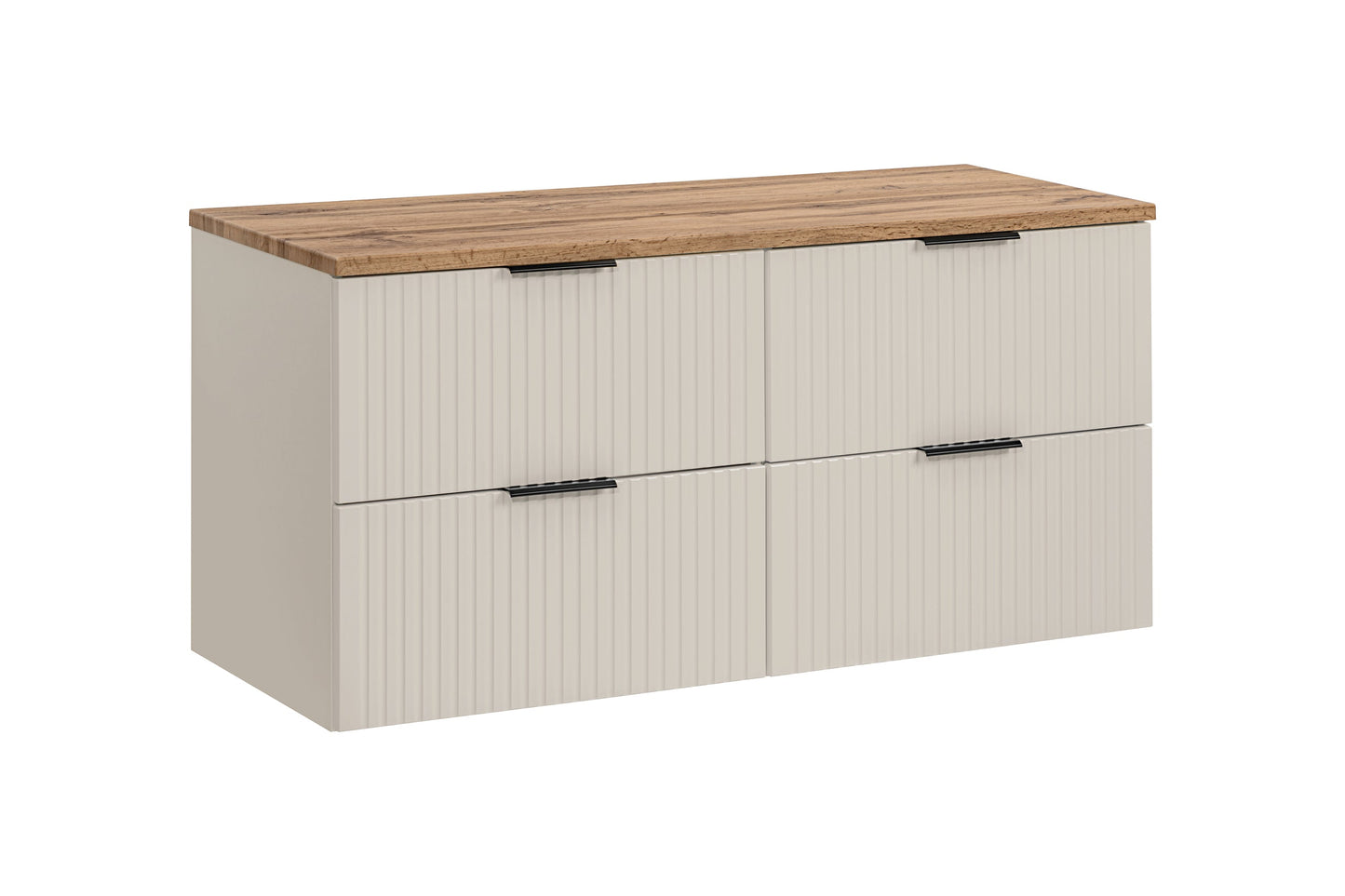 Adel Cashmere Black Handle Bathroom Set 120 cm SSET-ADC B WOTAN