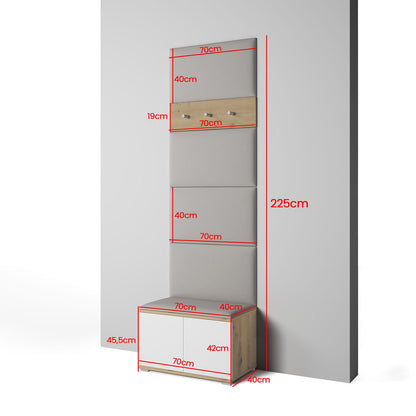 PK Sevilla 6 Hallway Wardrobe - Upholstered Panels in Various Colours