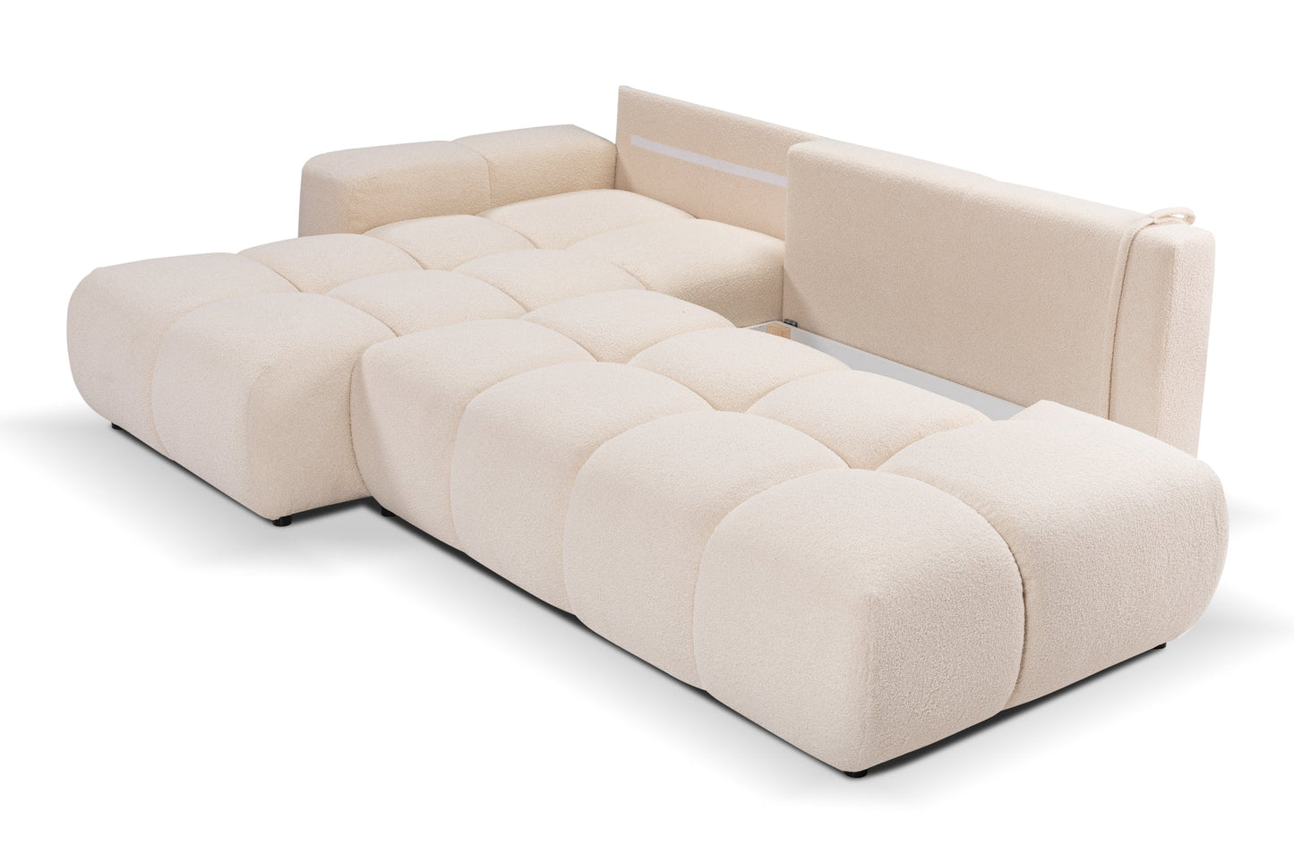 Lask SOHO Corner Sofa Bed with Storage – 286 x 177 cm – Left or Right Configuration