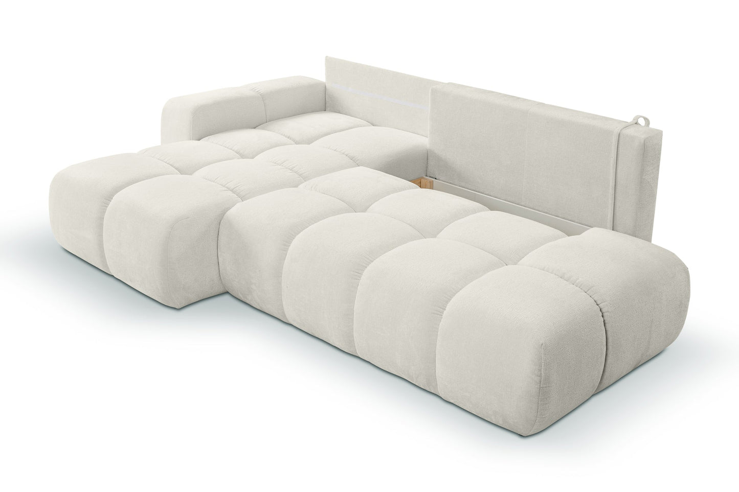 Lask SOHO Corner Sofa Bed with Storage – 286 x 177 cm – Left or Right Configuration