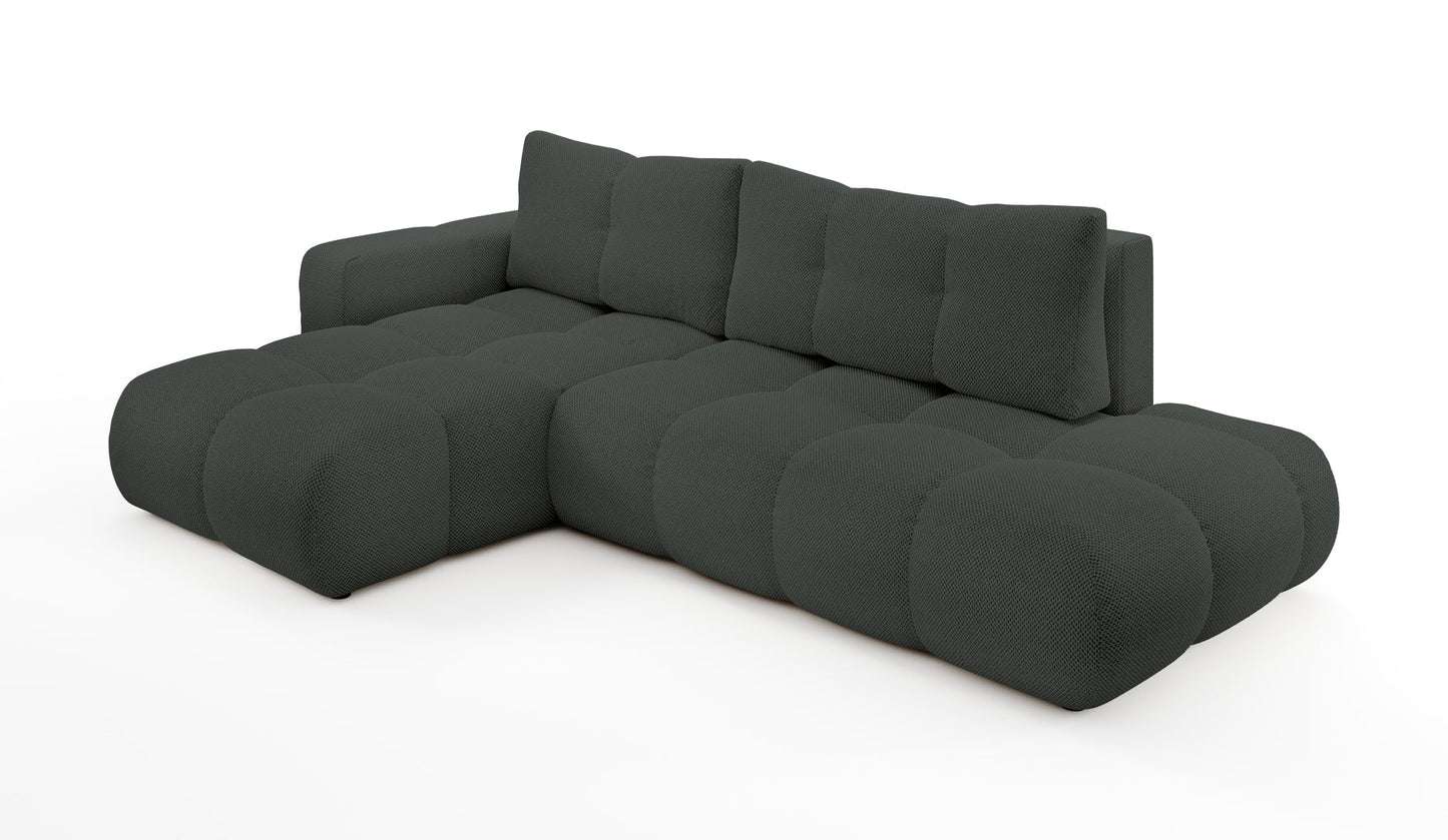 Lask SOHO Corner Sofa Bed with Storage – 286 x 177 cm – Left or Right Configuration