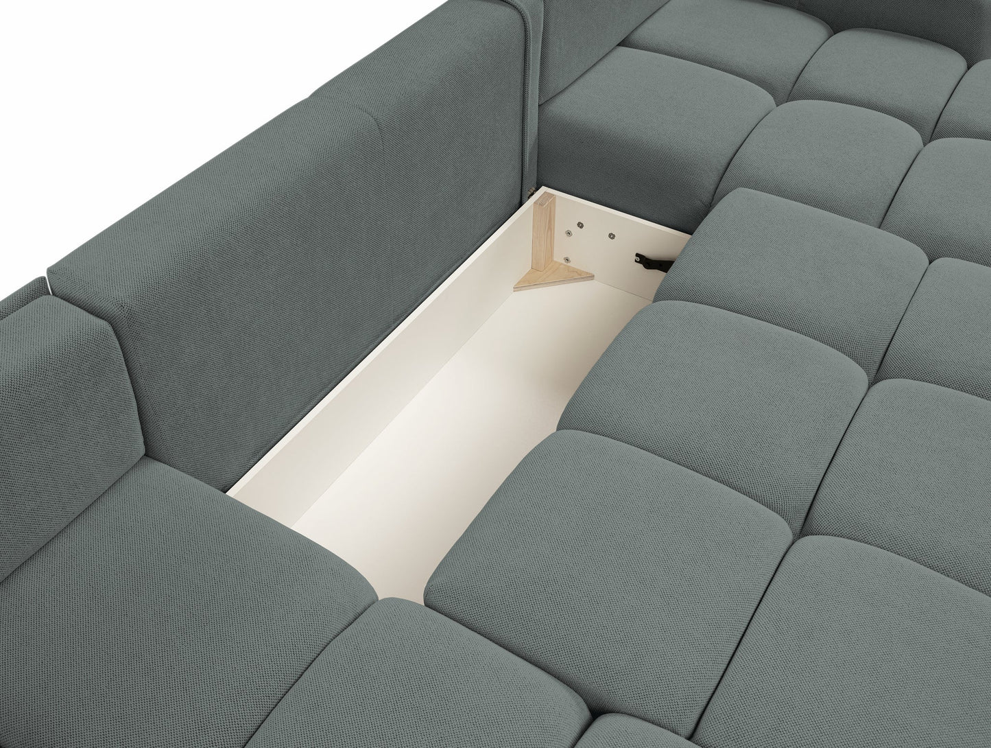 Lask SOHO U-Shaped Corner Sofa Bed with Storage – 359 x 177 cm