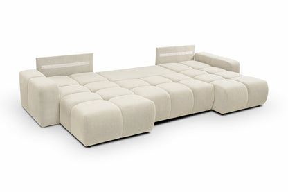 Lask SOHO U-Shaped Corner Sofa Bed with Storage – 359 x 177 cm