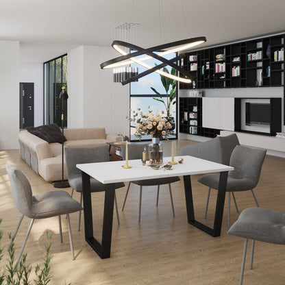 LE Cezar Dining Table – White 138 x 67 cm