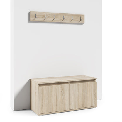 PK Emi 33 Hallway Wardrobe Sonoma Oak - Upholstered Panels in Various Colours