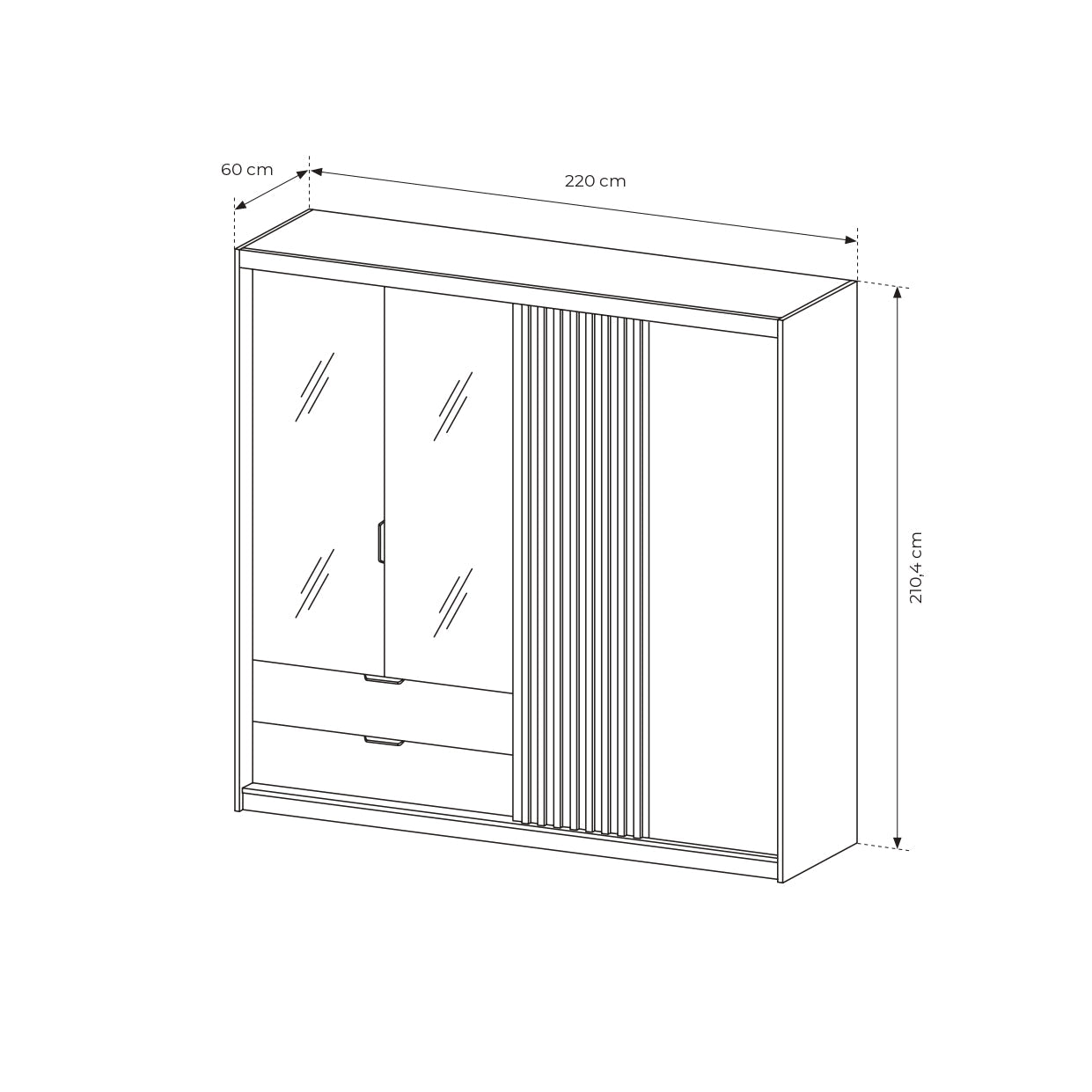 Lask Tally – 4-Door Wardrobe