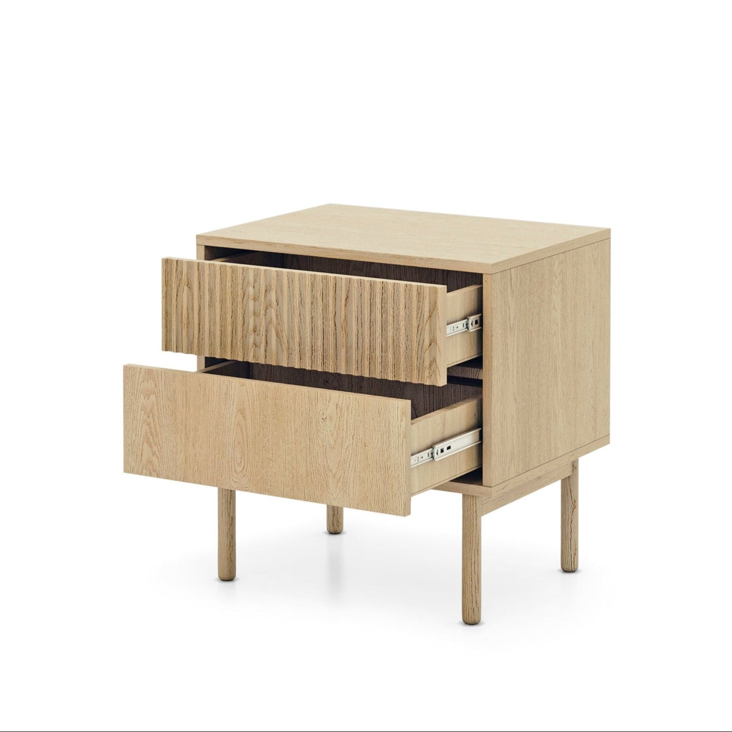 Lask Tavo – Nightstand with 2 Drawers (53.5 × 55 × 39.5 cm)
