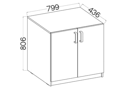 LE Malta 102 2F Lower Cabinet in Artisan Oak