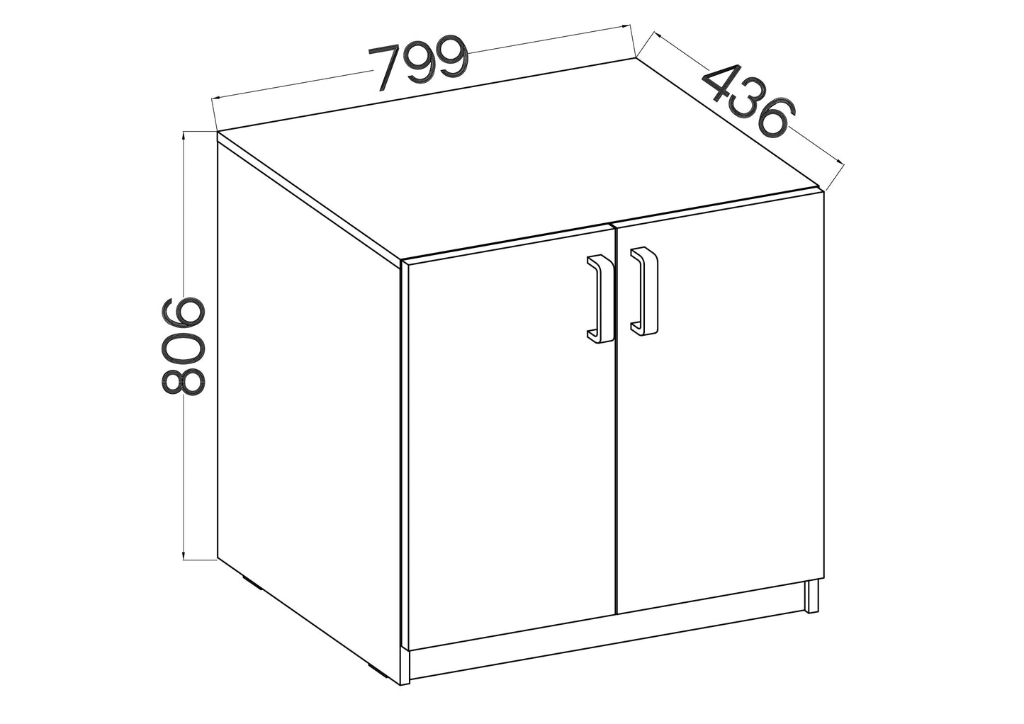 LE Malta 102 2F Lower Cabinet in Artisan Oak & Light Grey