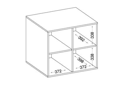 LE Malta 104 2F Upper Cabinet in Artisan Oak & Light Grey