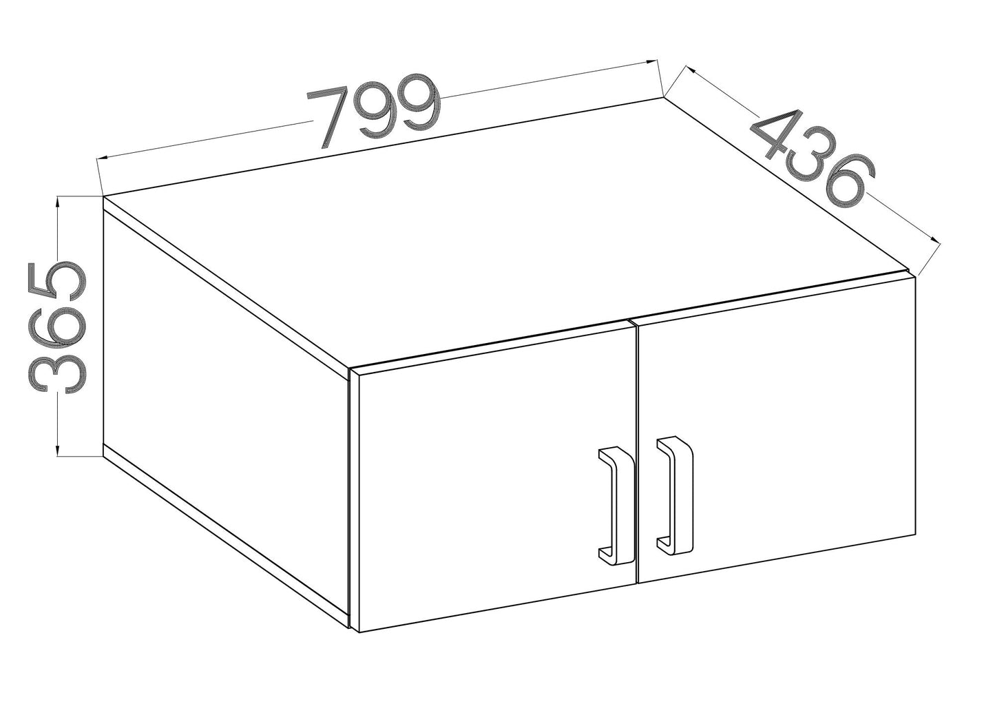 LE Malta 112 2F Overhead Cabinet in Artisan Oak