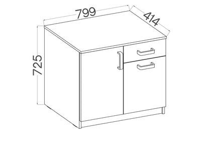 LE Malta 820 2F1S Sideboard in Artisan Oak