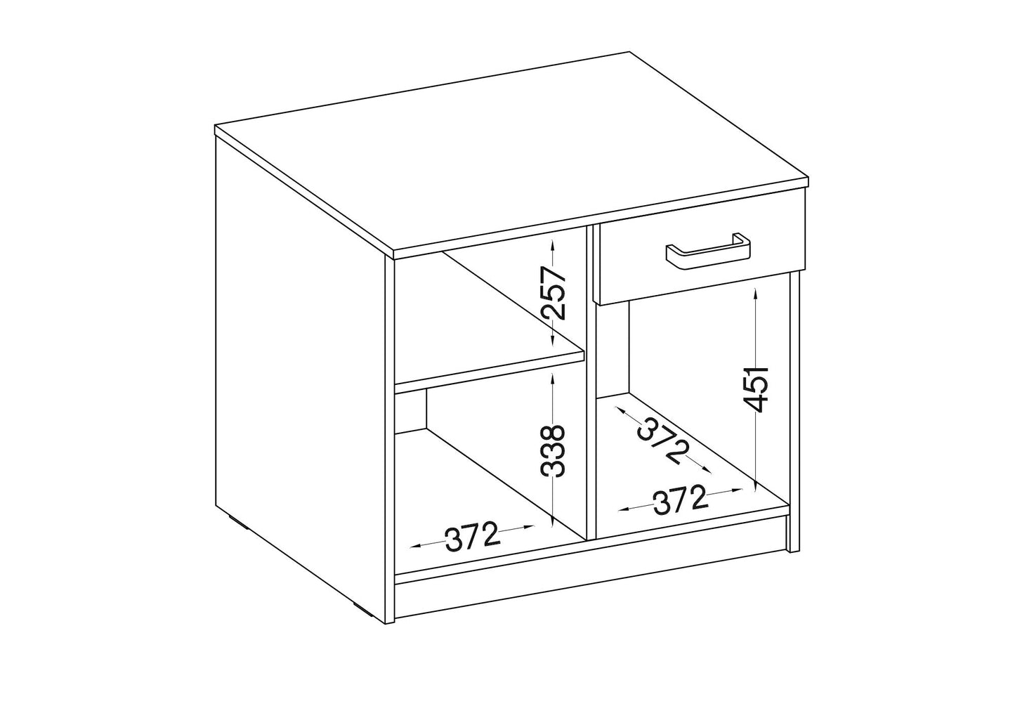 LE Malta 820 2F1S Sideboard in Artisan Oak