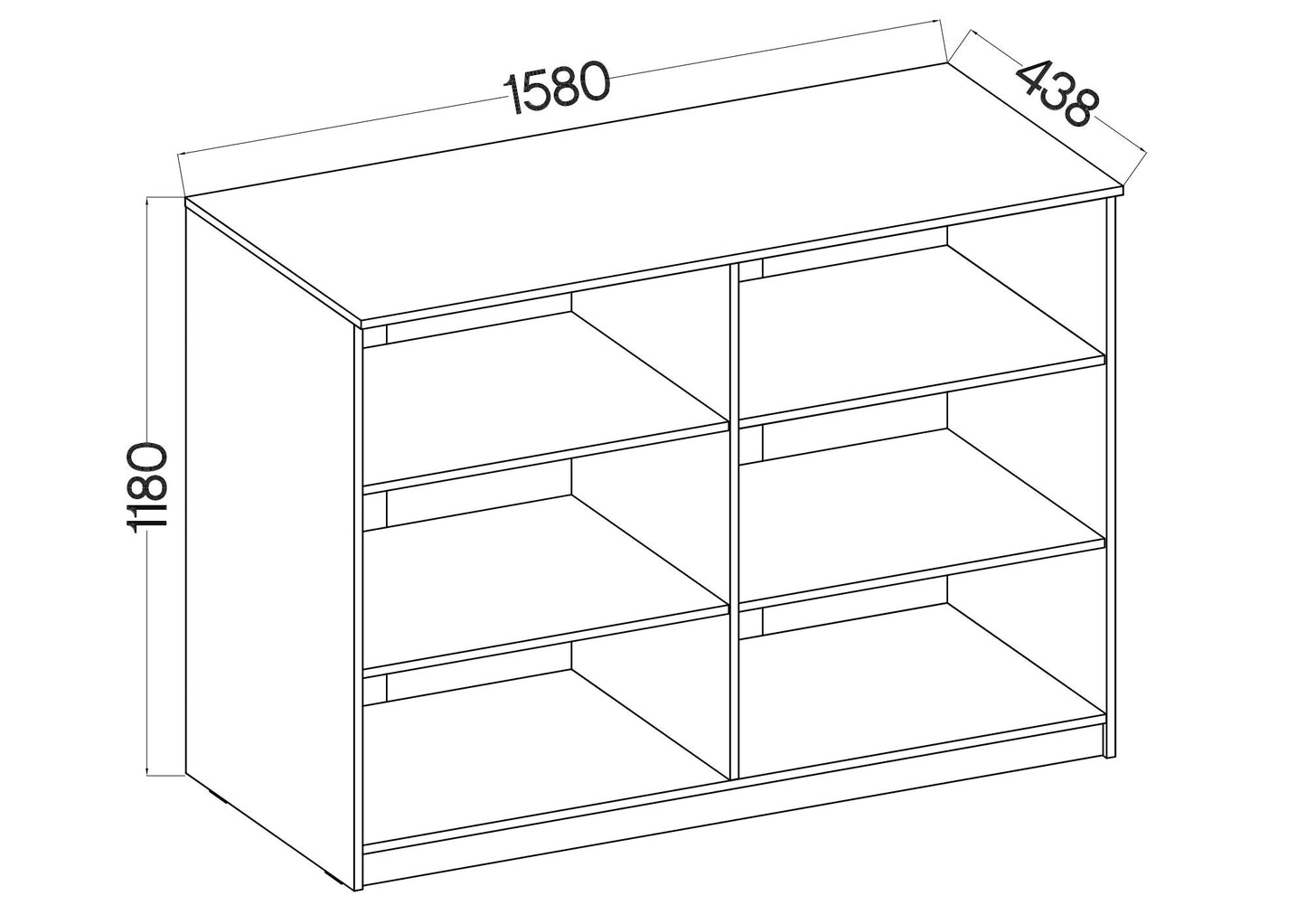 LE MALTA 840 LOWER BOOKCASE – Artisan Oak