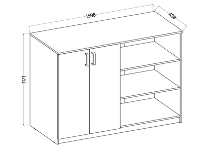 LE Malta 850 2F Sideboard in Artisan Oak & Light Grey