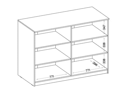 LE Malta 860 Lower Bookcase in Artisan Oak