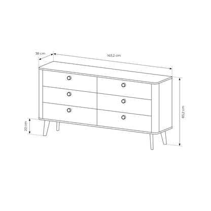 Lask Viki – Chest of Drawers 163 cm